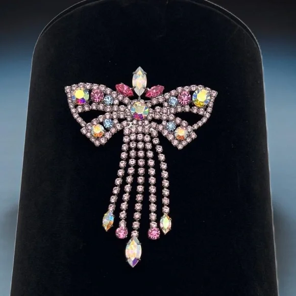 🔶NICKY BUTLER FASHION COLLECTIBLE Crystal Butterfly Bow Brooch ONE OF A KIND NB - Picture 3 of 13